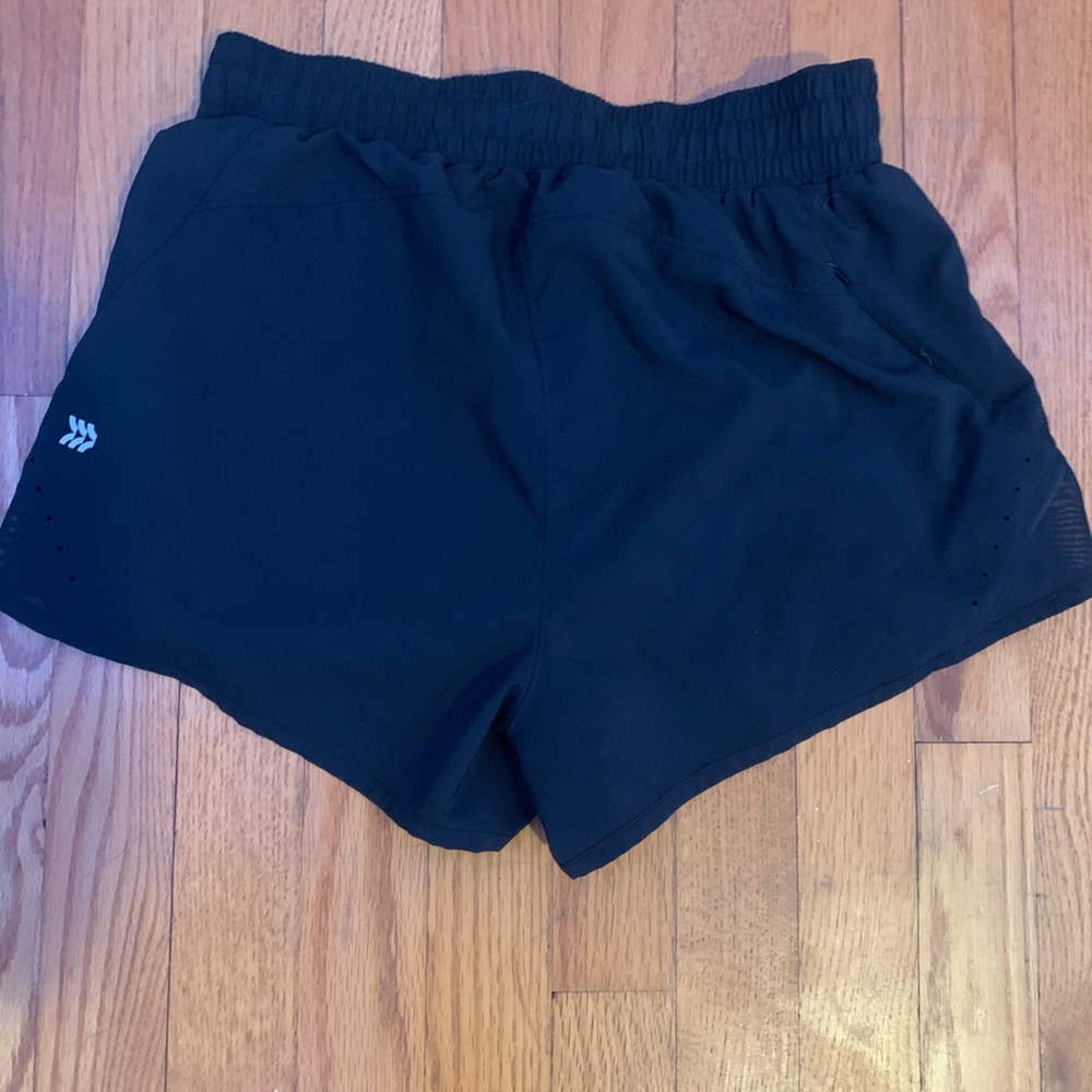 black athletic shorts
